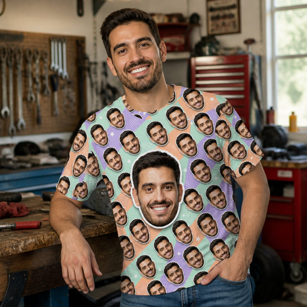 Your Face Pop-Art All-Over Tee - Lifestyle 1