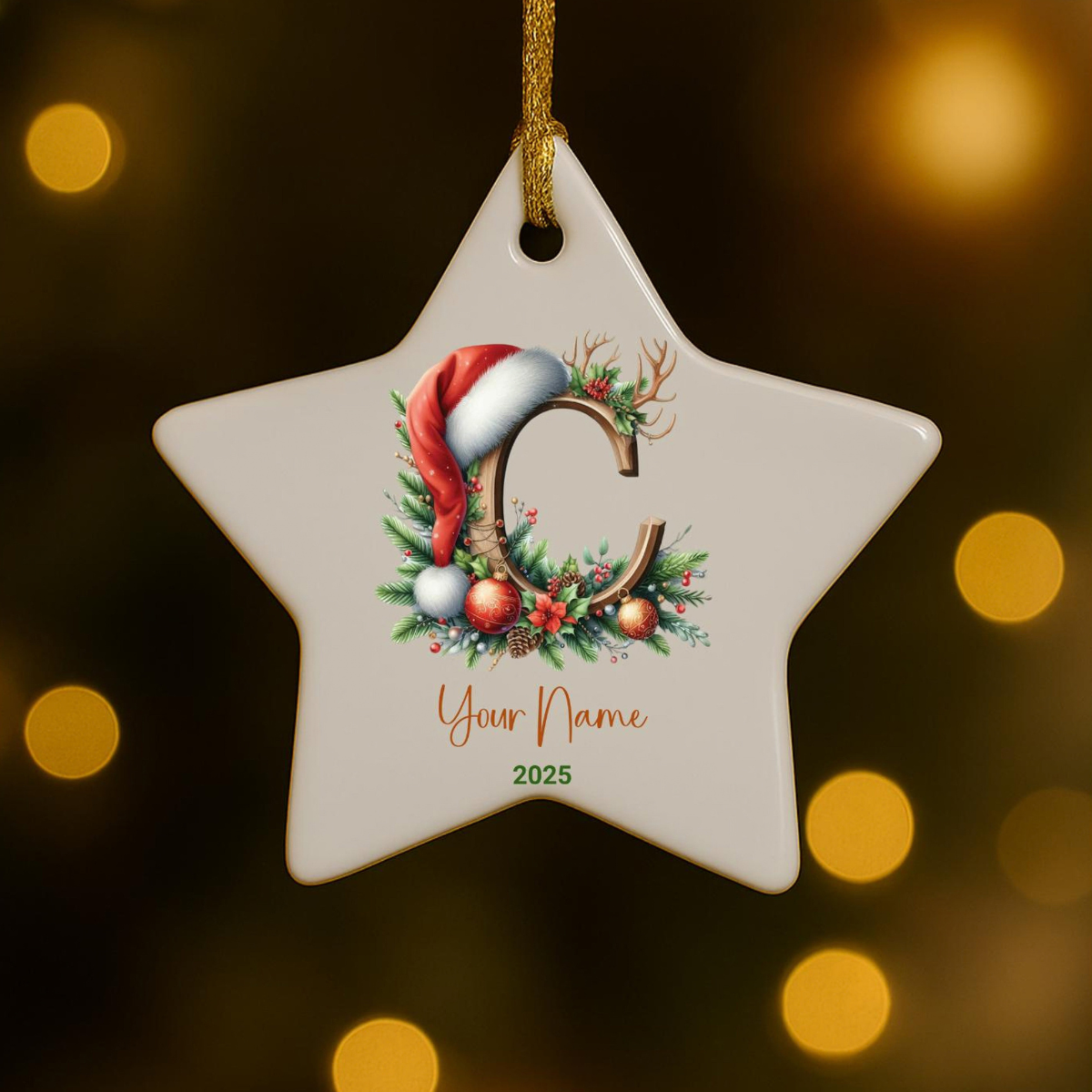 Personalized Monogram Keepsake Ornament 2026 – Custom Initial Name Decor, Family Memory Gift, Holiday & Yearly Ornament 310e24b3-2d71-43f6-80dd-643fbc158d16-5.png