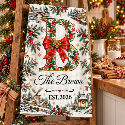 Our Little Peaceful Sanctuary Family Names Christmas - Personalized Kitchen Towel, Christmas Gifts 31811657-4f47-4692-a774-6461311c8795-3-5-.jpg