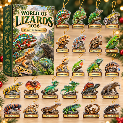 World Of Lizards Advent Calendar 2026 - 24-Day Festive Countdown, Acrylic Charms Blind Box - Gift For Lizard Lovers 31da2f8e-ff1a-4600-bd83-d04e912c2374-lizards-box-charms.png