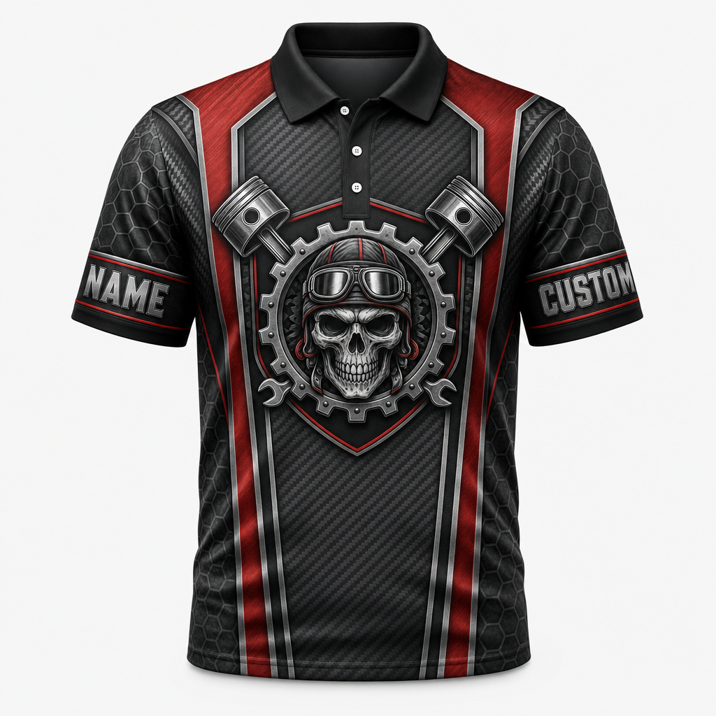 Mechanic Skull AOP Polo – Custom Name Sleeves - Personalized Polo shirt - All over printed 31f10169-d2cf-4726-8a1d-911c0faea75e.png