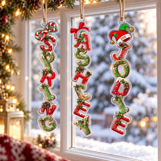 Personalized Christmas Name Ornament, Gingerbread Letter Acrylic Ornament, Custom Stocking Tag for Kids, 2026 Decor 320e4d9d-92e6-461a-9d19-94027f42c2ae-banner-1.png