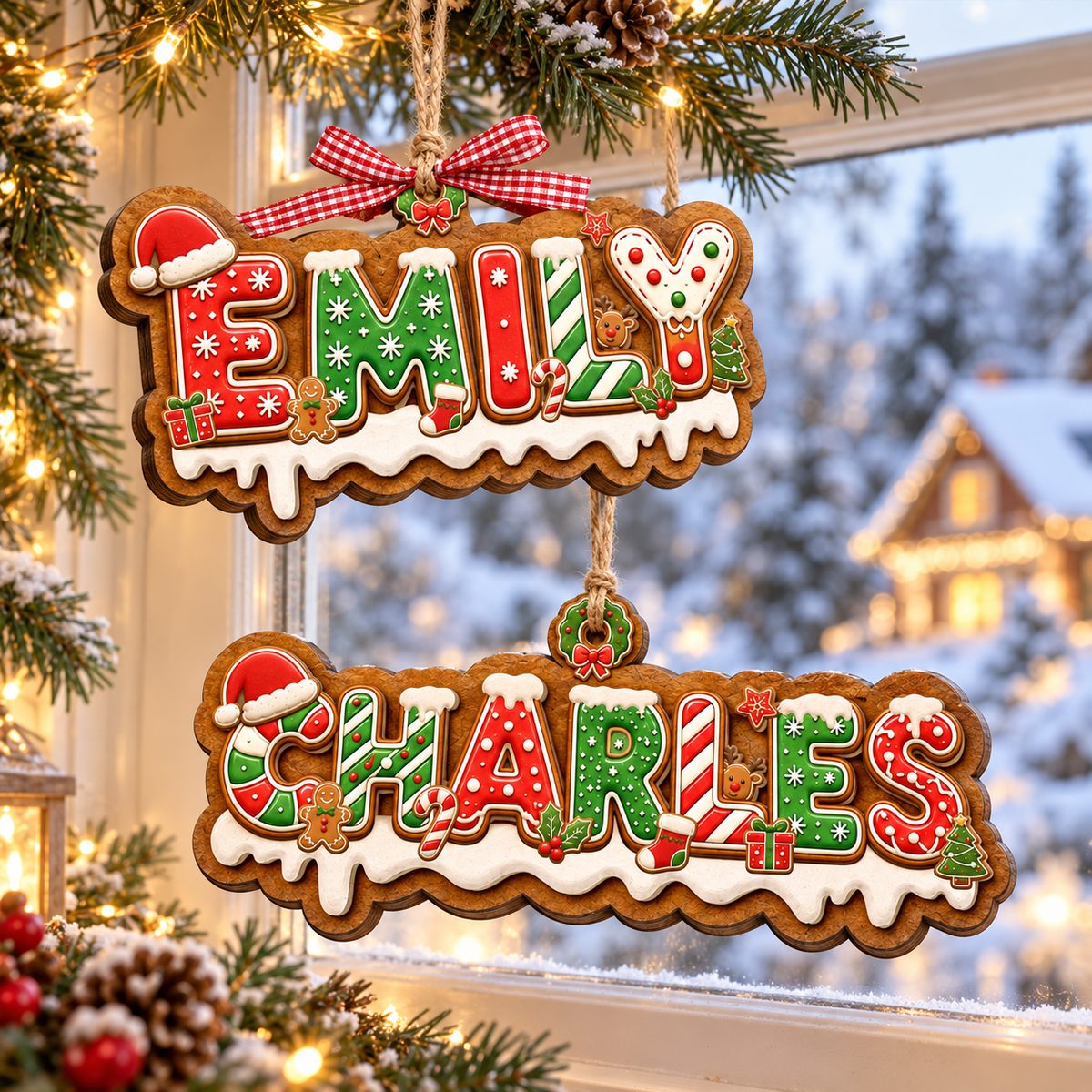 Personalized Gingerbread Christmas Letter 2-Layered Wooden Ornament: Custom Alphabet Kids Name Ornament, New Kids Gift, Christmas Tree Decor 322eee7c-fddb-48c6-ab28-7035f0c96bd2-banner-1.png
