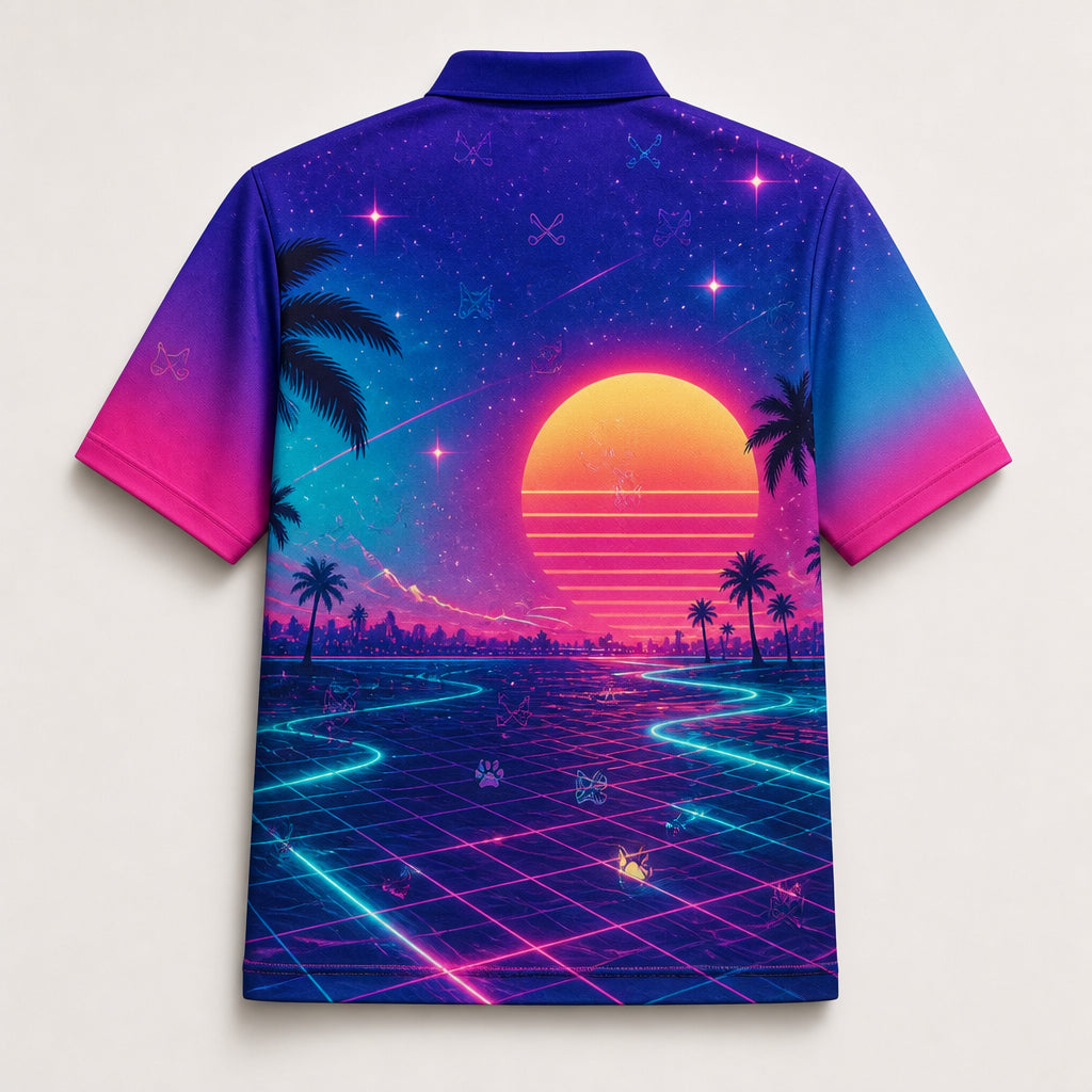 Neon Cat Golfer AOP Polo — Custom Name Sleeve - Personalized Polo shirt - All over printed 324ed88f-a916-450d-bae4-aac2afcd5530.jpg