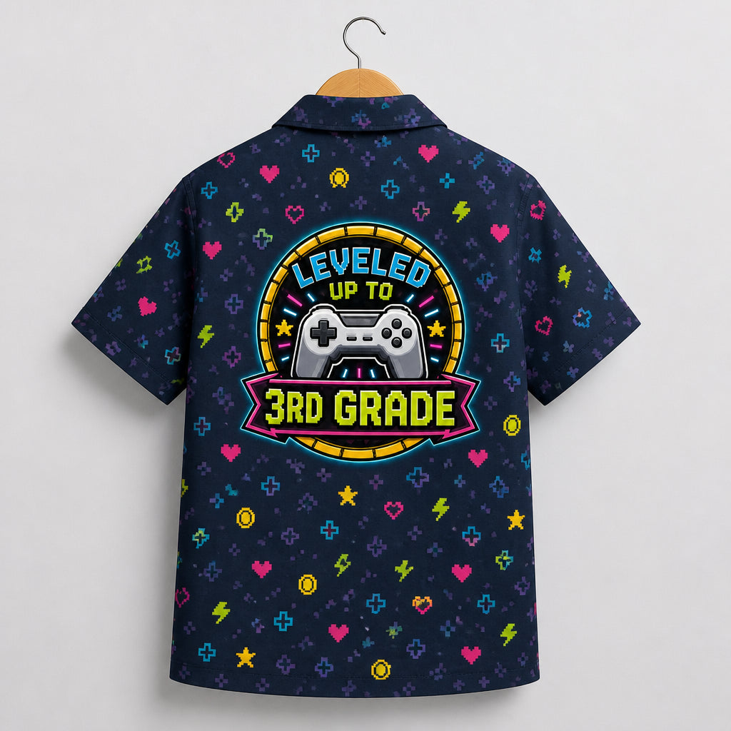 Leveled Up to 3rd Grade Gamer Kids Hawaiian Shirt - Hawaiian Kids Shirt - AOP 325108ed-89c8-461e-bfde-cd22082fcd20.jpg
