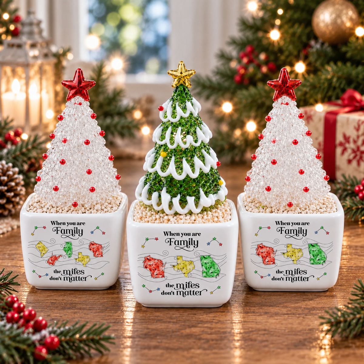 Miles Don't Matter When You Are Family - Personalized Potted Christmas Tree - Long Distance Gift, Christmas Gift For Family 3296af3f-b8ab-43a5-a8f5-7248a69443e8-banner-1.png