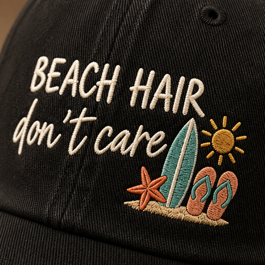 Beach Hair Dont Care Cap - How it is made