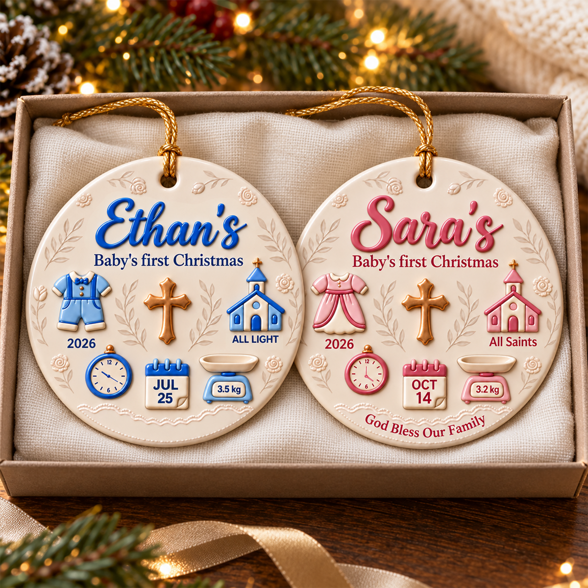 Baby First Christmas - Christening 3D Relief Ceramic Ornament, Baptism Keepsake - Real 3D Raised Ornament 34226bdd-ecea-47a4-9935-c14946a9a50b-3-5-.png