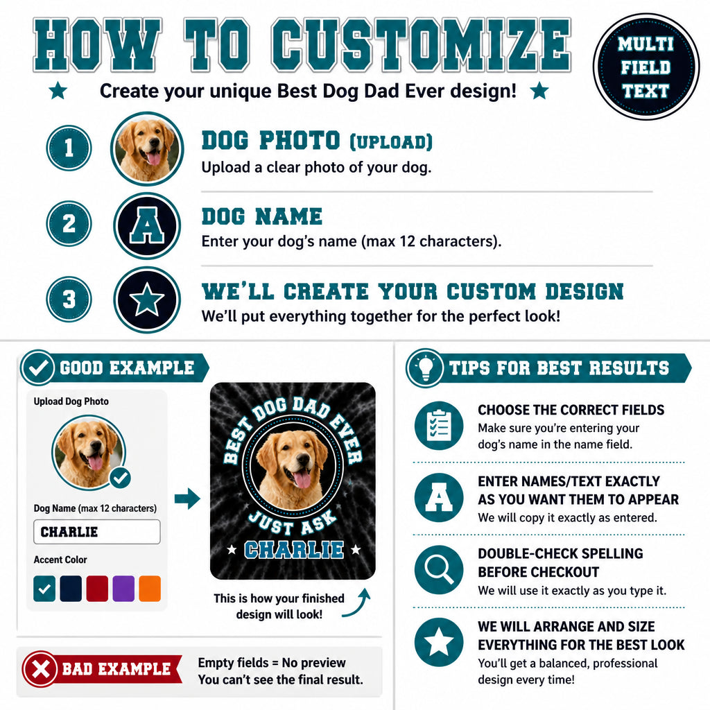 Best Dog Dad Ever - How to customize