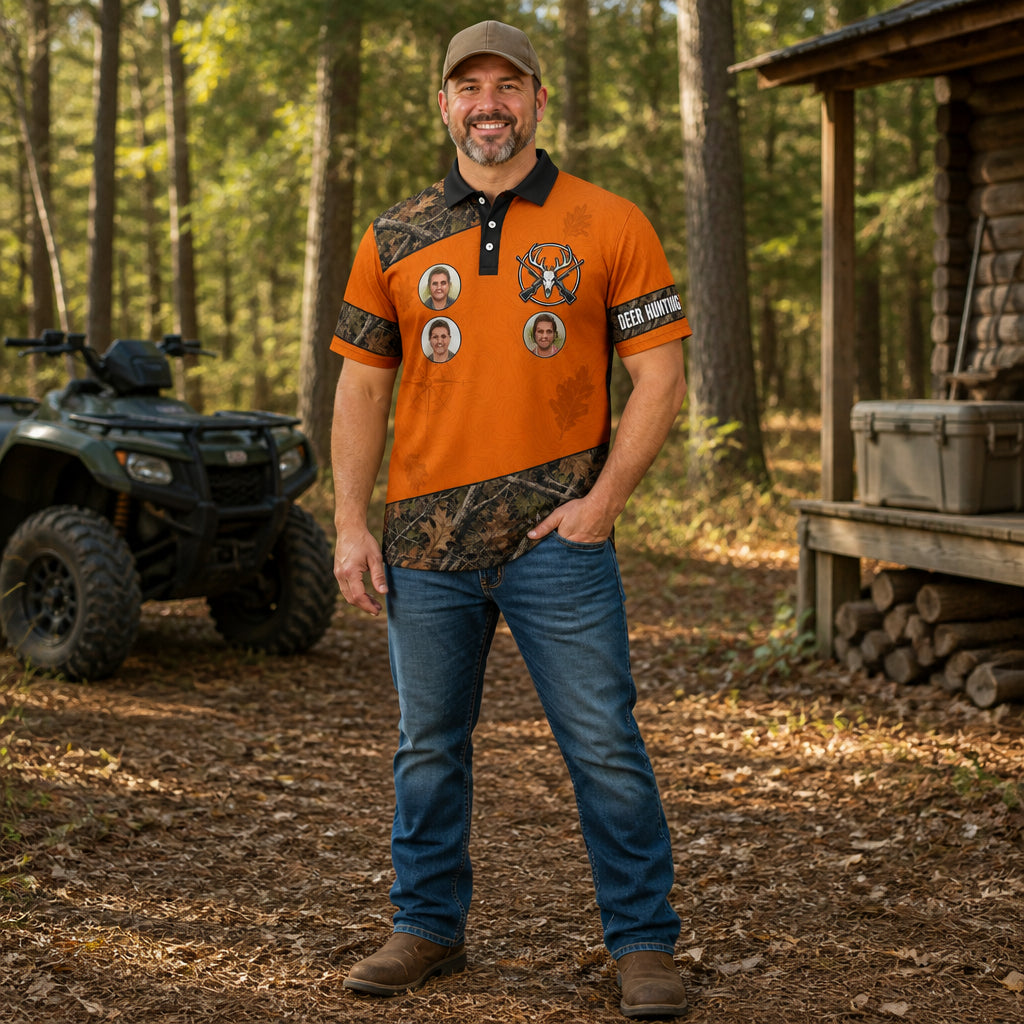 Blaze-Orange Deer Hunting AOP Polo — Personalized Sleeve - Personalized Polo shirt - All over printed 355600a5-1e42-4b32-acdf-62851ff0c0af.jpg