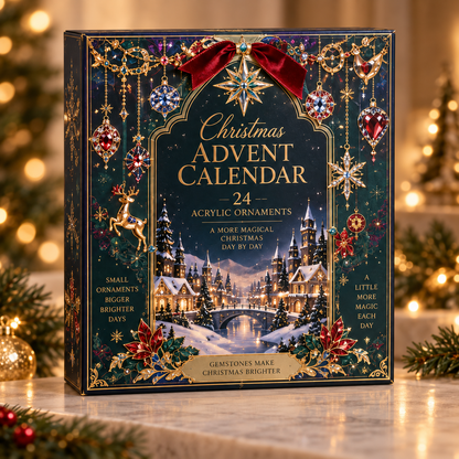 2026 Christmas Advent Calendar with 24 Acrylic Ornaments, Jewel-Inspired Holiday Countdown Calendar, 24 Days of Christmas Mini Keepsake Decorations, Festive Gift for Kids, Adults & Families 35798d33-b88d-43f1-954b-e81dd52a71b0-3.png