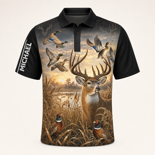 Wild Marsh Hunter AOP Polo — Personalized Sleeve Name - Personalized Polo shirt - All over printed 35945634-74f9-4070-b849-2ef567f1a44f.png