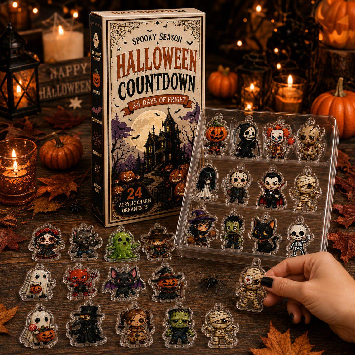2026 Spooky Season Halloween Advent Calendar, 24 Acrylic Charm Ornaments, Horror Characters Countdown Box Collectible Gift 3609e990-49fb-421b-90e1-62c74a3f8c1b-t-i-xu-ng-24-.png