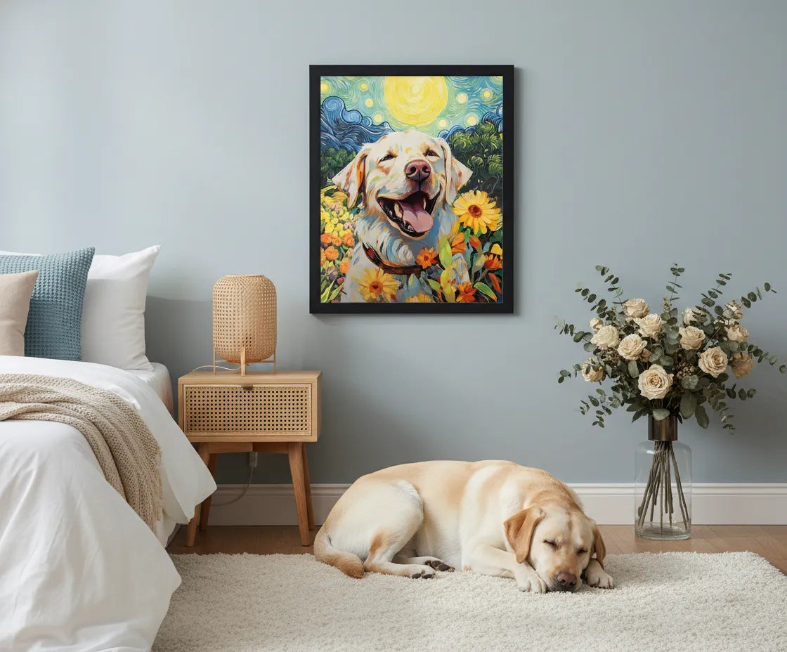 Colorful Pet Garden Portrait - Personalized Canvas Poster