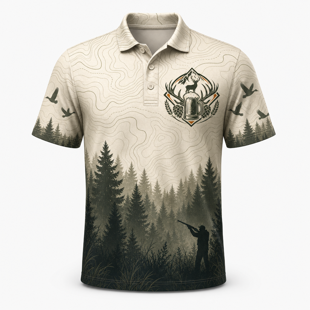 Beer & Hunting — Maybe 3 People AOP Polo - Polo shirt - All over printed 36de935c-9a67-4f96-84dd-316949842487.png
