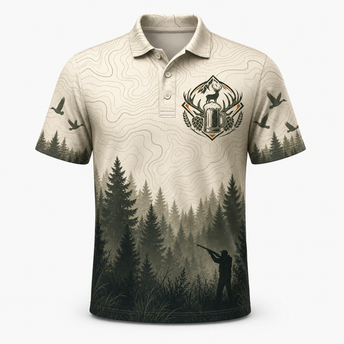 Beer & Hunting — Maybe 3 People AOP Polo - Polo shirt - All over printed 36de935c-9a67-4f96-84dd-316949842487.png