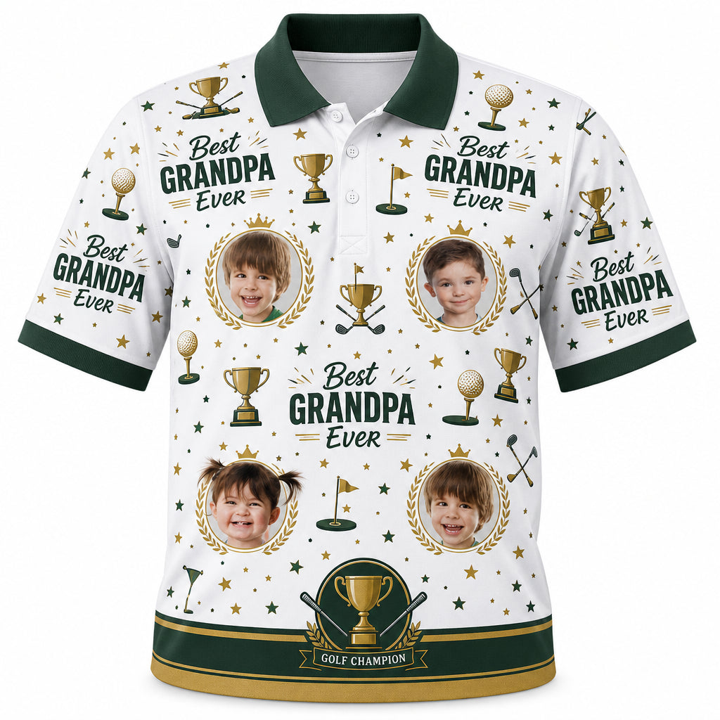 Best Grandpa Ever Golf Polo - Hero