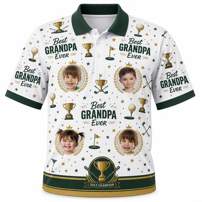 Best Grandpa Ever Golf Polo - Hero