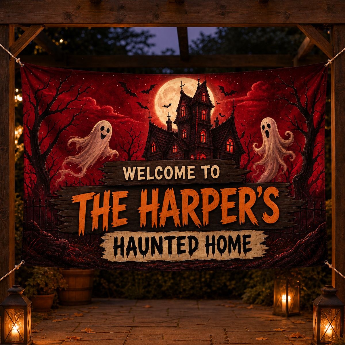 Welcome To Haunted Home – Personalized Family Flag – Halloween Gift 3756e494-f057-453d-89bf-fa934fb4a223--.png