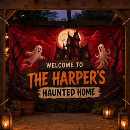 Welcome To Haunted Home – Personalized Family Flag – Halloween Gift 3756e494-f057-453d-89bf-fa934fb4a223--.png