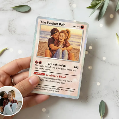 Pixel Art Couple - Personalized Poke Card For Couple