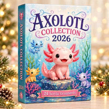 Axolotl Collection Advent Calendar 2026 - 24-Day Festive Countdown, Acrylic Charms Blind Box - Gift For Axolotl Lovers 38d86d1c-282c-4f9a-b9af-accd69f69f9b-axololt-box.png