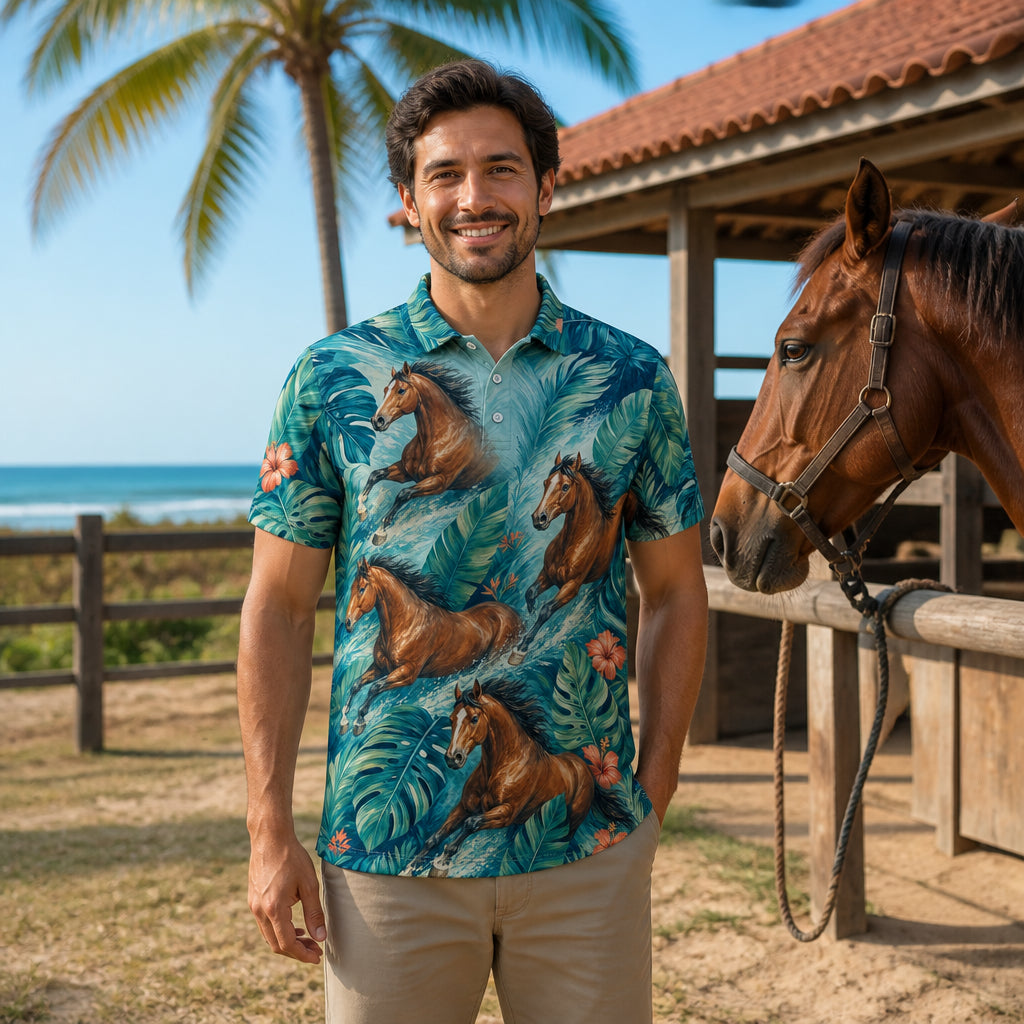 Tropical Gallop AOP Polo - Polo shirt - All over printed 390b0ddd-d375-472e-bd13-6079e719b653.jpg