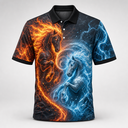 Fire & Ice Stallions AOP Polo - Polo shirt - All over printed 3918157c-3355-4a0a-9d1e-a6b7b743e5dc.png