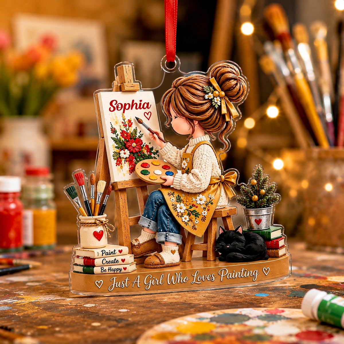 Personalized Artist Christmas Ornament, Girl Who Loves Painting Gift, Art Lover Gift 391c68a1-47e8-439f-8992-b4f465a2dc0f-Banner-3.jpg