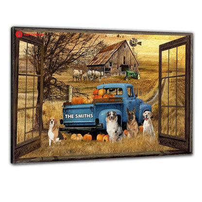 Faux Window Truck Dogs Custom Canvas Gift For Dog Lovers 39_2.jpg