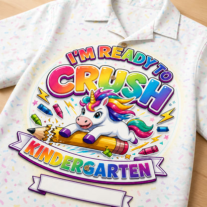 Ready To Crush Kindergarten Unicorn Kids Hawaiian Shirt — Personalized Name - Personalized Hawaiian Kids Shirt - AOP 39a2137a-af54-4535-9b48-d7b7263b5662.jpg
