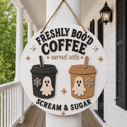 Halloween Coffee Door Hanger - Gift For Coffee Owner, Firends 39b1f2e1-d939-4463-a7b5-444b00719c3c-2.png