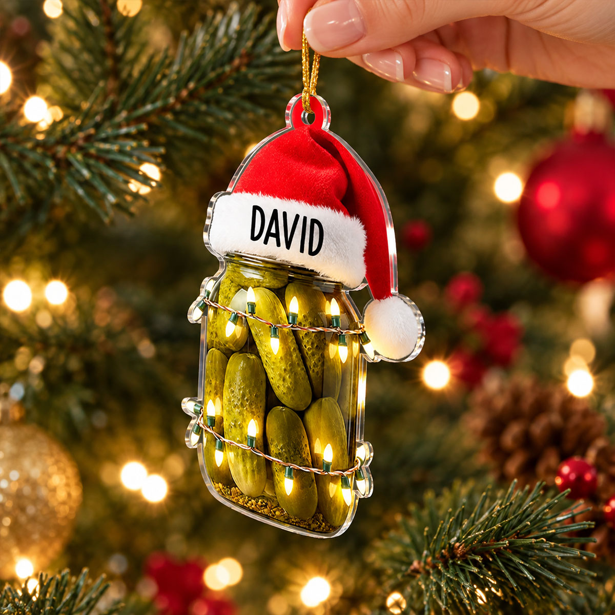 Personalized Pickle Jar Christmas Ornament – Funny Santa Hat Holiday Decoration 39b63523-cd61-456d-9928-5d0b91658846-2.jpg