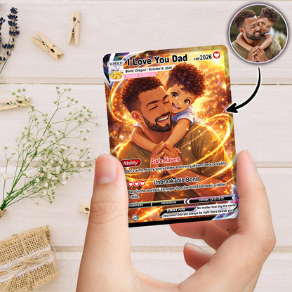 Personalized Dad Trading Card Custom Photo Gift for Father