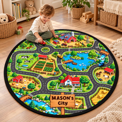 Car Racing Game - Personalized Quilted Mat