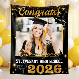 Class Of 2026 Custom Graduation Party Backdrop - Personalized Graduation Backdrop