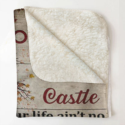 Best Valentine Gift For Girlfriend, Our Home Ain't No Castle Personalized Blanket - Gift For Couple 3_1.jpg