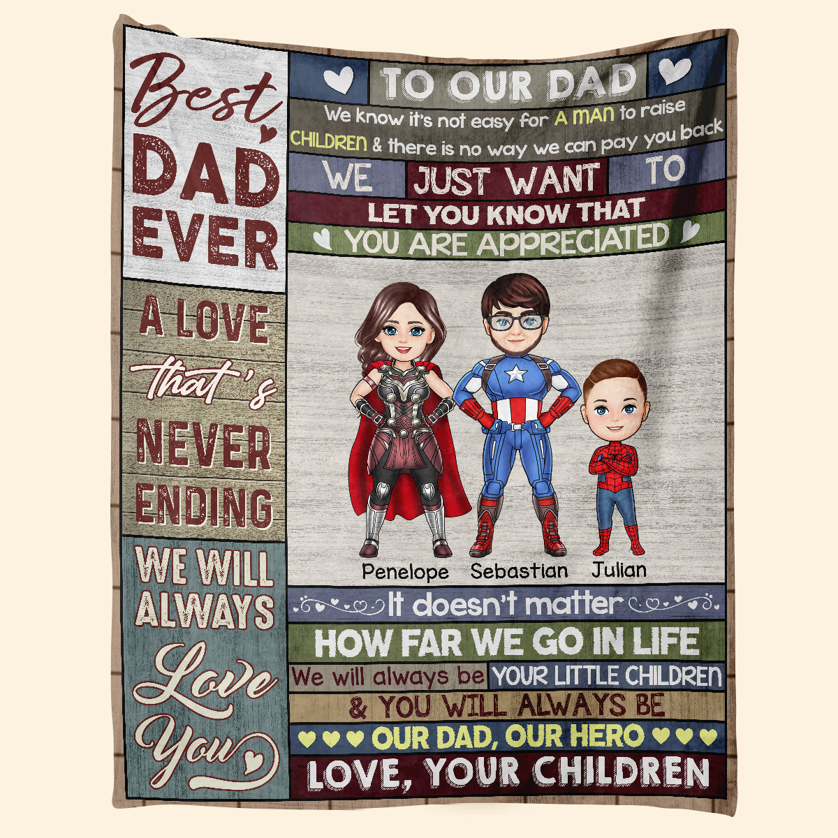 You Will Always Be My Loving Dad - Personalized Blanket - Gift For Father, Dad, Father's Day 3_11018017-4a4e-4065-b9c3-553b5613ab30.jpg