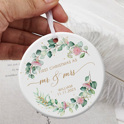 First Christmas As Mr. & Mrs.- Personalized Ornament - Christmas Gift 3_13feae2d-e92d-4e24-ad6d-b928e7cdf886.jpg