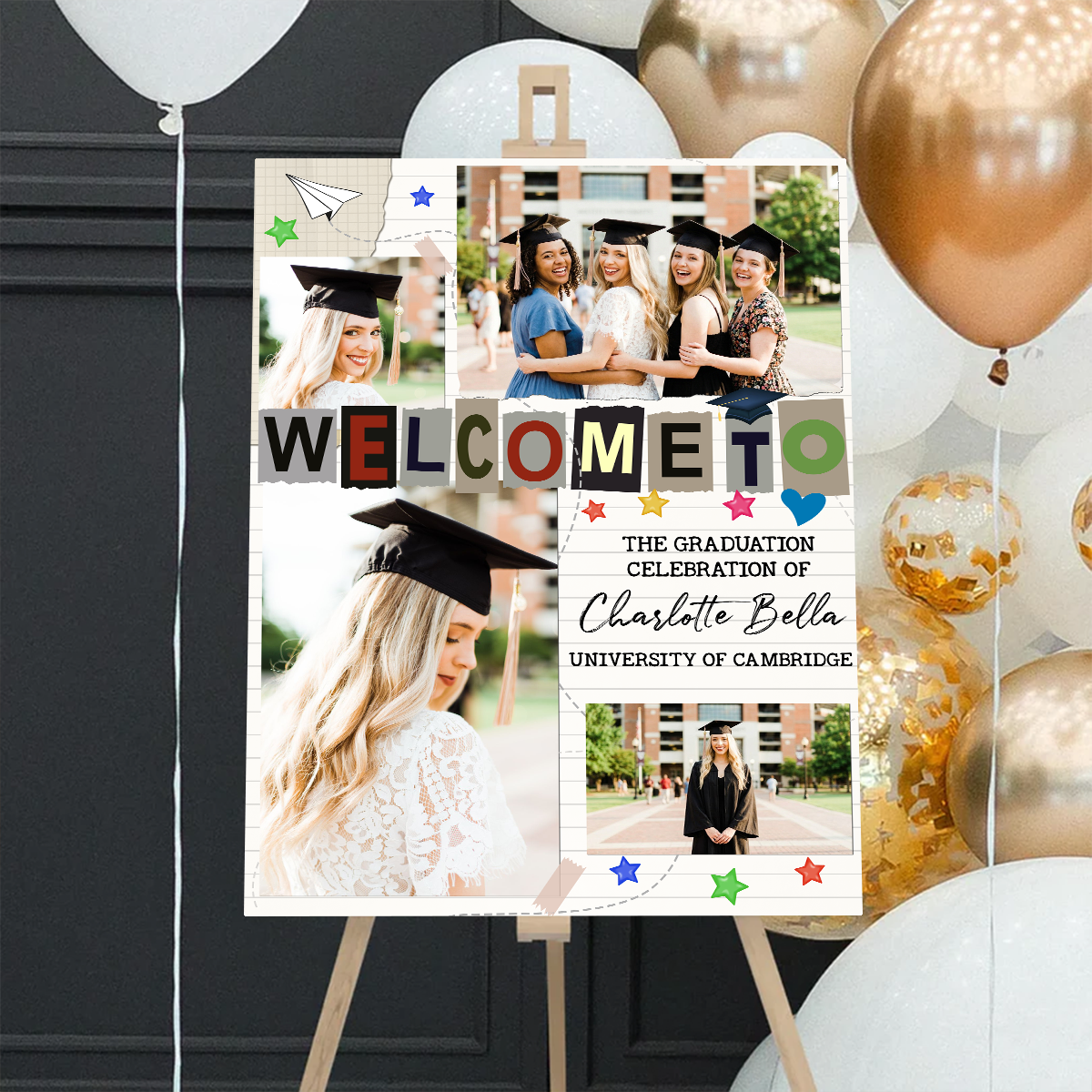 Graduation Scrapbook Personalized Welcome Sign Party