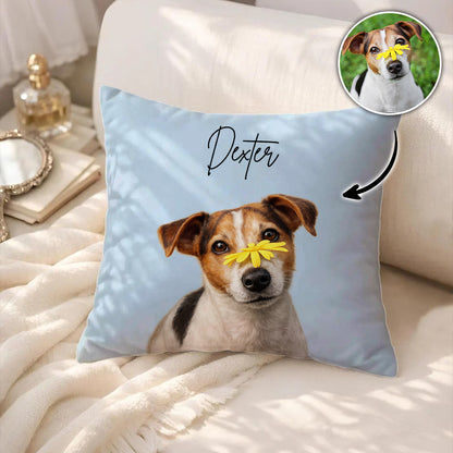 Snap & Hug Cushion Watercolor Pet's Portrait - Personalized Pillow