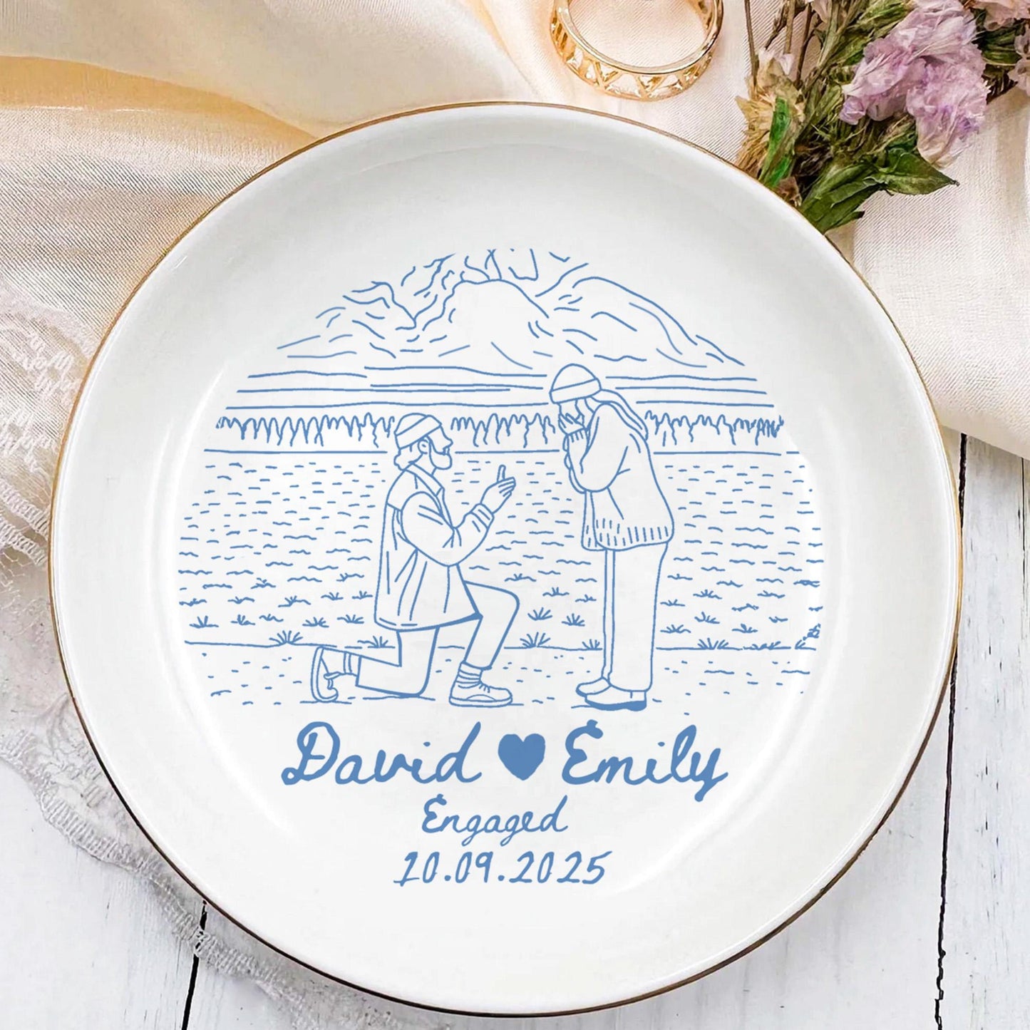 Personalized Couple Portrait Ring Dish, Engagement Gift, Wedding Gift For Bride, Handmade Custom Photo Ring Dish, Custom Photo Jewelry Tray 3_1ad68e95-bcaa-4d72-aac1-4188cc2c943b.jpg