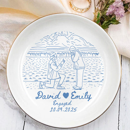 Personalized Couple Portrait Ring Dish, Engagement Gift, Wedding Gift For Bride, Handmade Custom Photo Ring Dish, Custom Photo Jewelry Tray 3_1ad68e95-bcaa-4d72-aac1-4188cc2c943b.jpg