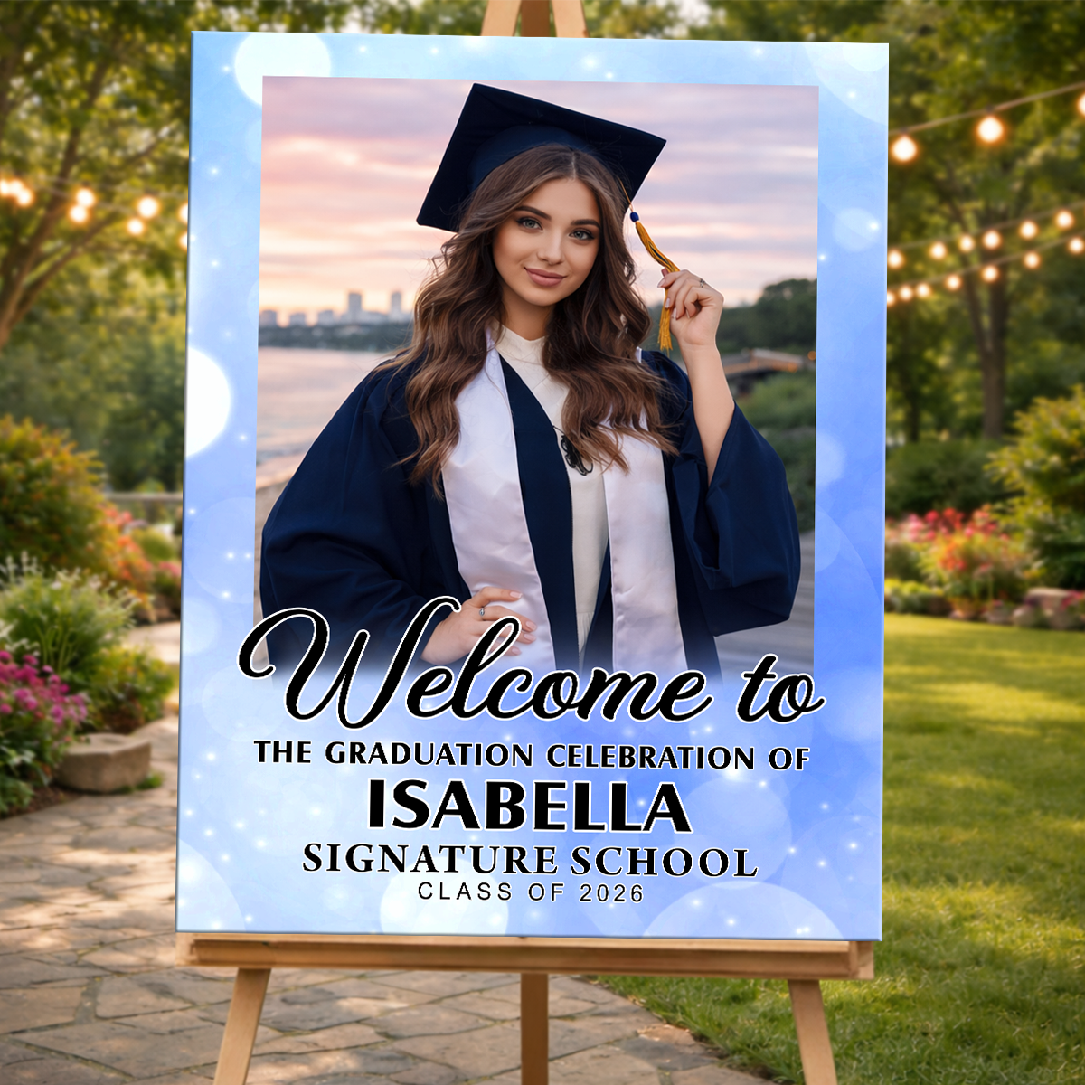 Colorful Personalized Graduation Welcome Sign Party