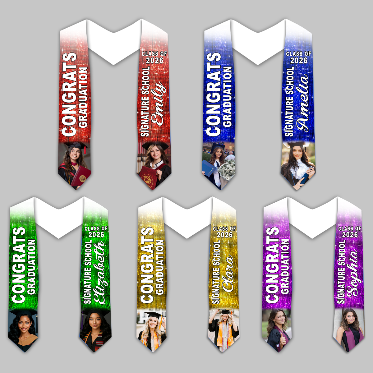 Custom Name Graduation Gift Stoles - Personalized Stoles