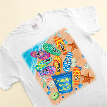 Grandma's Beach Buddies Summer Flip Flop - Personalized T-Shirt - Gift For Grandma, Summer Vacation 3_2935f80f-f01e-4f5b-953a-52daa6cf0dc7.jpg
