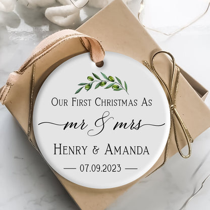 Our First Christmas As Mr. And Mrs. - Personalized Ornament - Christmas Gift 3_2a98c57f-8478-49ad-a53c-e1e6b862d080.jpg