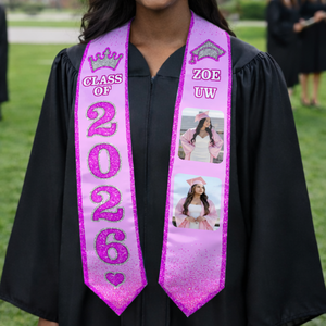 Glitter Graduation Sash Class of 2026
