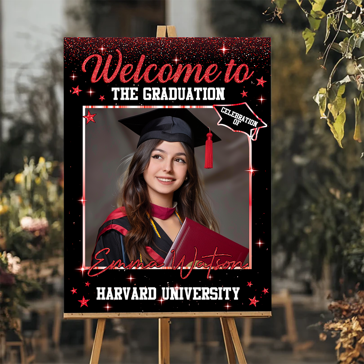 Custom Photo Graduation Welcome Sign - Custom Photo Party Sign