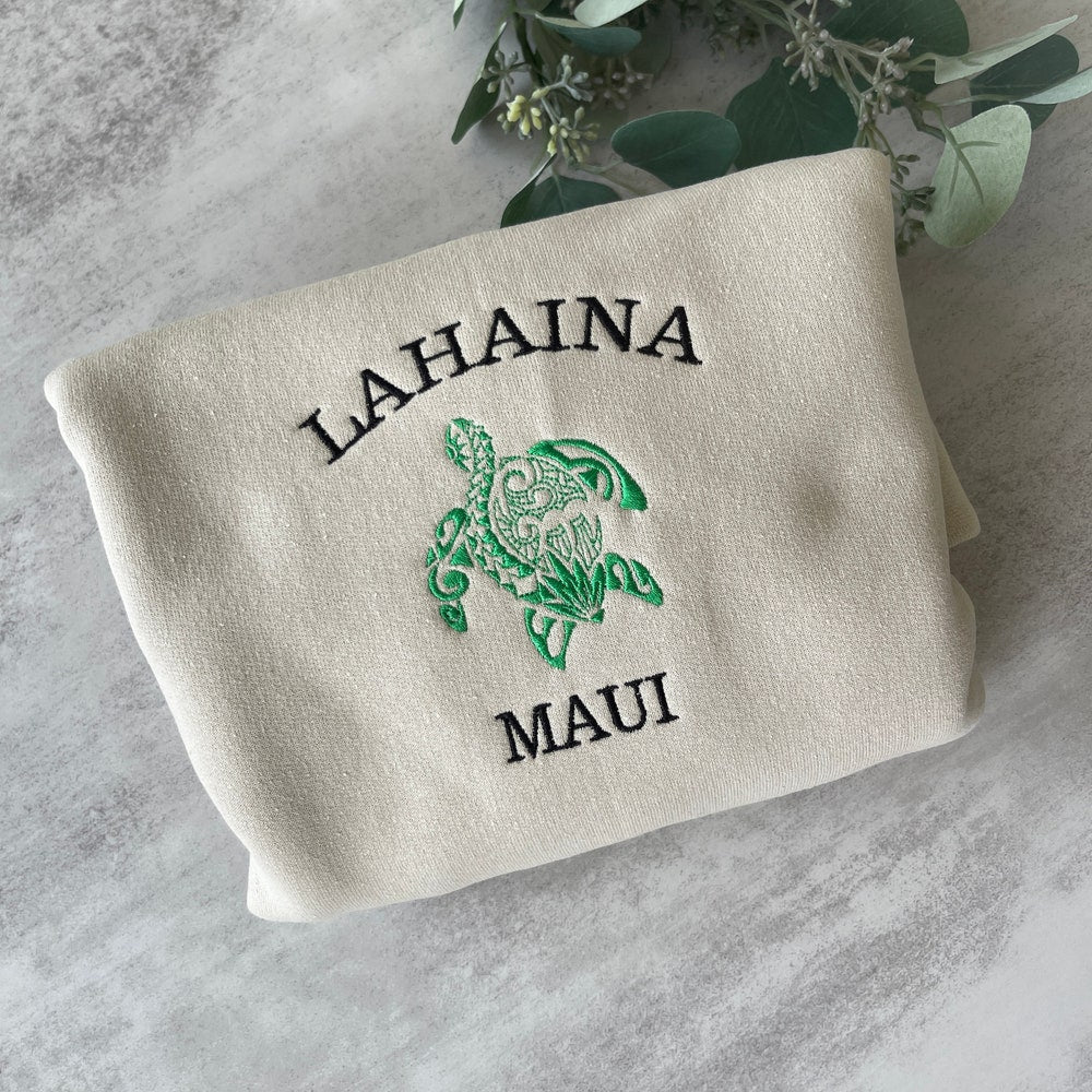 Embroidered Lahaina Maui Sweatshirt, Maui Sweatshirt, Crewneck Sweatshirt, Lahaina Sweatshirt, Maui Sweatshirt, Aesthetic Sweatshirt 3_3a23eac5-18f0-49c6-b7d9-06df10d2a77f.jpg